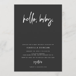 PRIYA Black Contemporary Modern Babyskö Inbjudningar