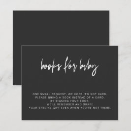 PRIYA Modern Edgy Black Bokar för Baby Card Inbjudningar