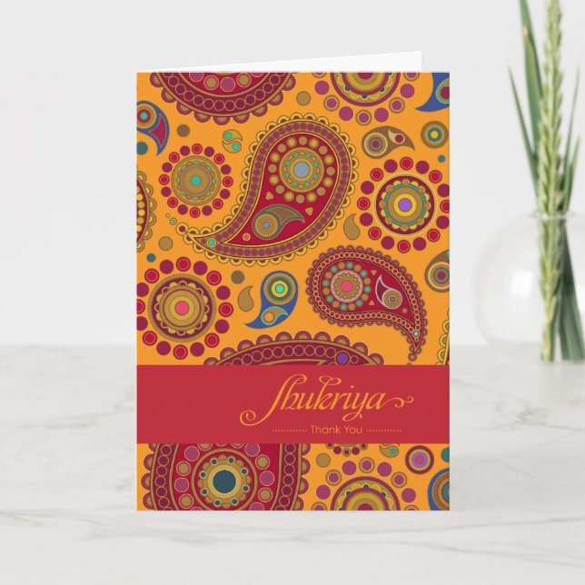 Priya - Paisley2 Skriv ut tackkort (Framsida)