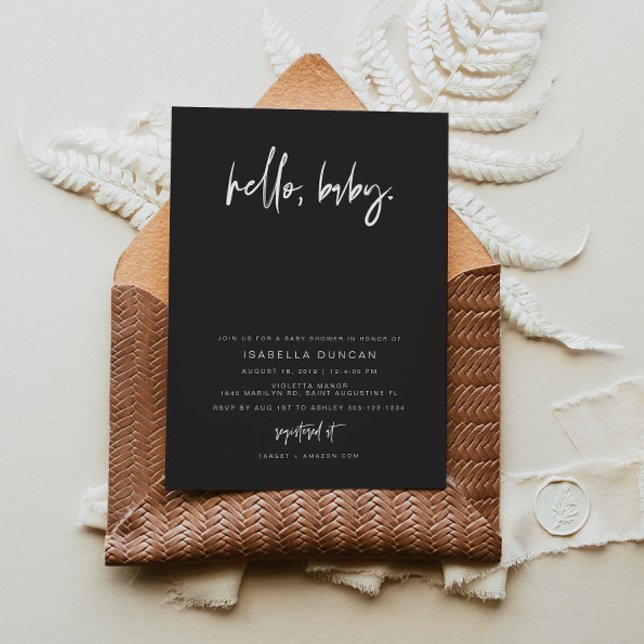 PRIYA Svart Modern minimalist barnrumsmöbel Inbjudningar (Skapare uppladdad)