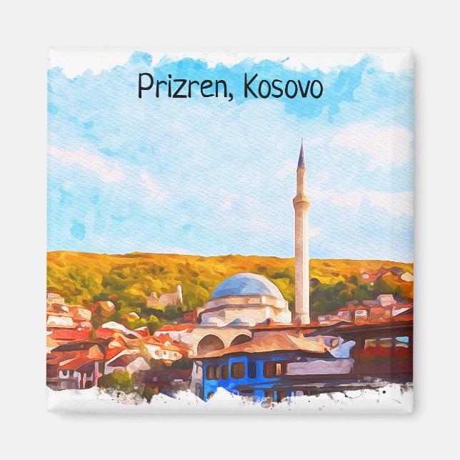 Prizren Kosovo sinan pasha mosque Magnet (Framsidan)