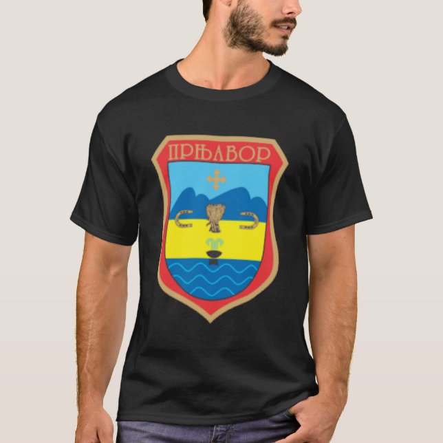 Prnjavor Grb Republika Srpska RS Srpska Zastava Tr T Shirt (Framsida)