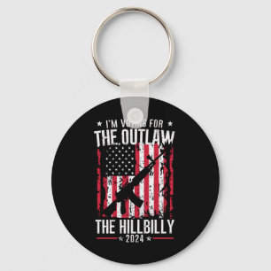 Pro 45 jag röstar på The Outlaw And The Hillbilly Nyckelring