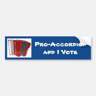 Pro-Accordion och jag röstar politiskt Bildekal
