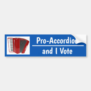 Pro-Accordion och jag röstar politiskt Bildekal