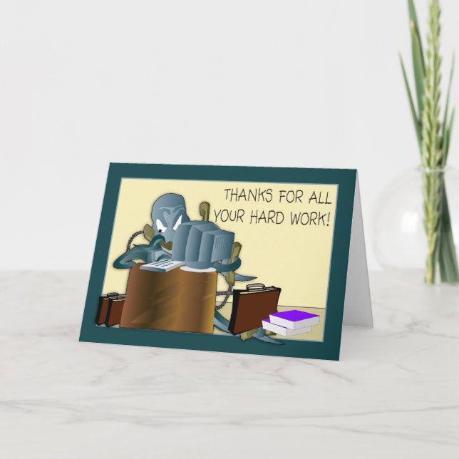 Pro Admin - tack för hårt arbete Kort (Framsida)