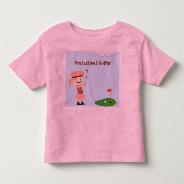 Pro(aktivt) Golfer, flicka T Shirt (Framsida)