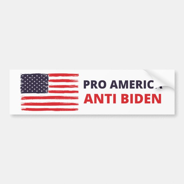 Pro America Anti Biden Bildekal (Framsidan)