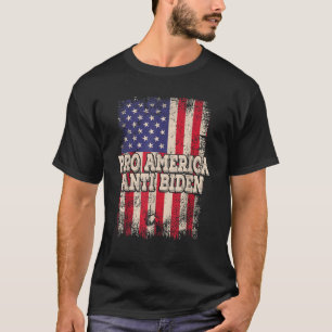 Pro America Anti Biden Flagga Usa Impeach Joe Bide T Shirt
