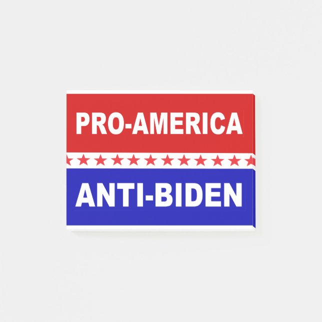 Pro America Anti-Biden Post-it Block (Framsida)