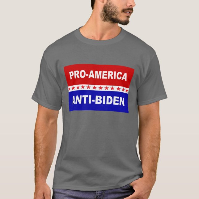 Pro America Anti-Biden T Shirt (Framsida)