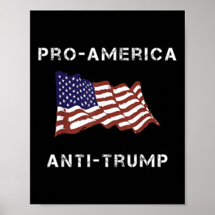 Pro-america Anti-trump American USA flagga Poster