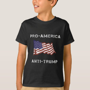 Pro-america Anti-trump American USA flagga T Shirt
