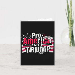 Pro-america Anti-trump - Amerikanska USA flagga Re Kort