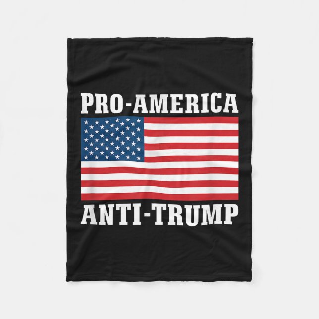 Pro-america Anti-trump Fleecefilt (Framsidan)
