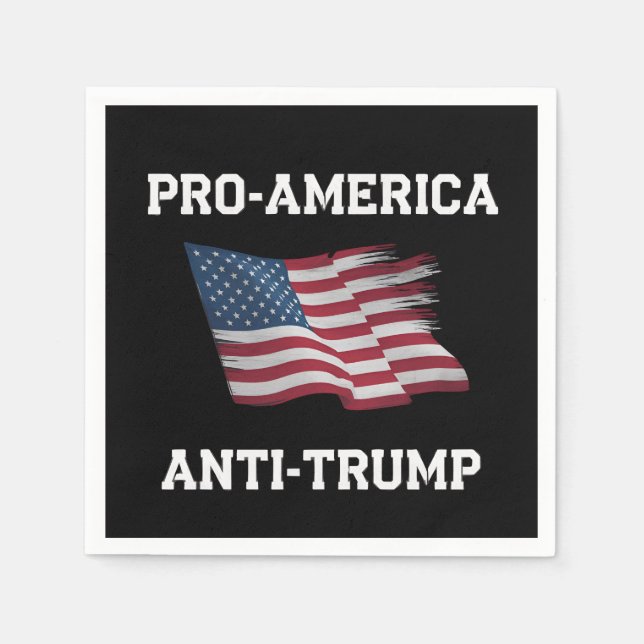 Pro America Anti Trump Vintage USA flagga Pappersservett (Framsidan)