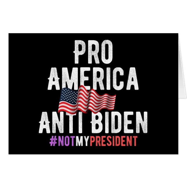 PRO AMERIKA ANTI BIDEN HÄLSNINGSKORT (Framsidan Horizontal)
