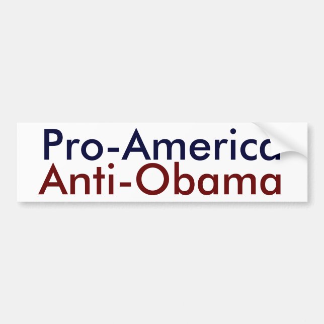 Pro-Amerika Anti-Obama Bildekal (Framsidan)