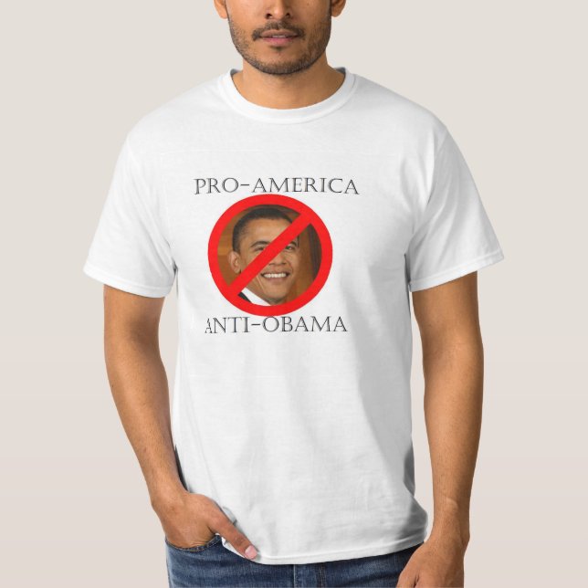 Pro-Amerika Anti-Obama T-shirt (Framsida)
