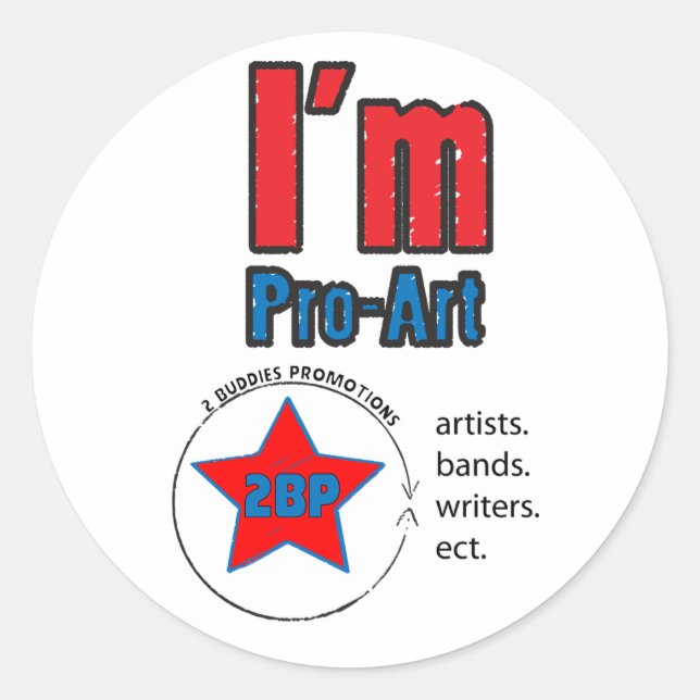 Pro Art Sticker Runt Klistermärke (Framsida)