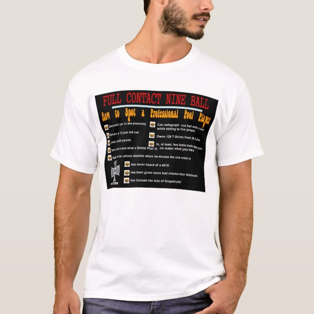 Pro bassängspelare tee (Framsida)