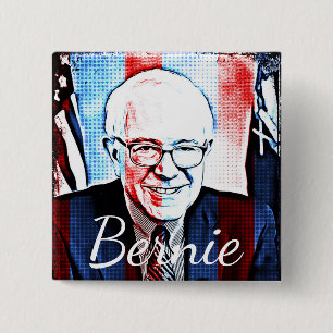 Pro Bernie Sanders Support Digital Art Button Knapp