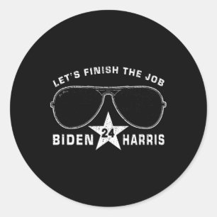 Pro Biden Harris President Demokrati Kampanj Vint Runt Klistermärke