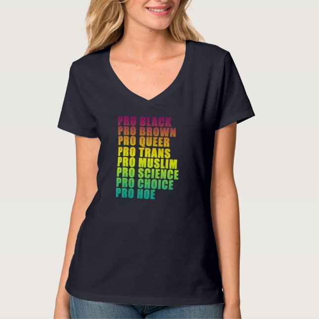 PRO Black, PRO Brown, PRO Queer, PRO Trans, PRO Ch T Shirt (Framsida)