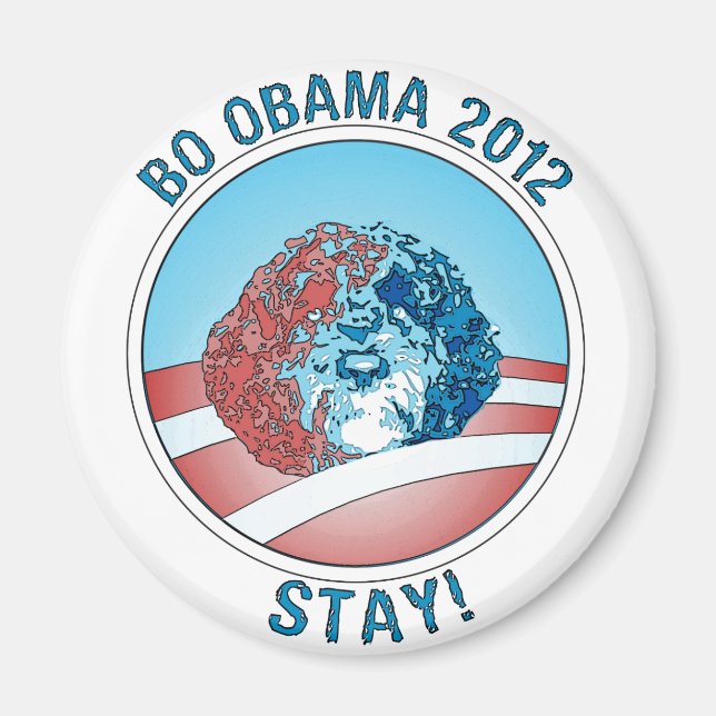 Pro-Bo Obama Hund 2012 Magnet (Framsidan)