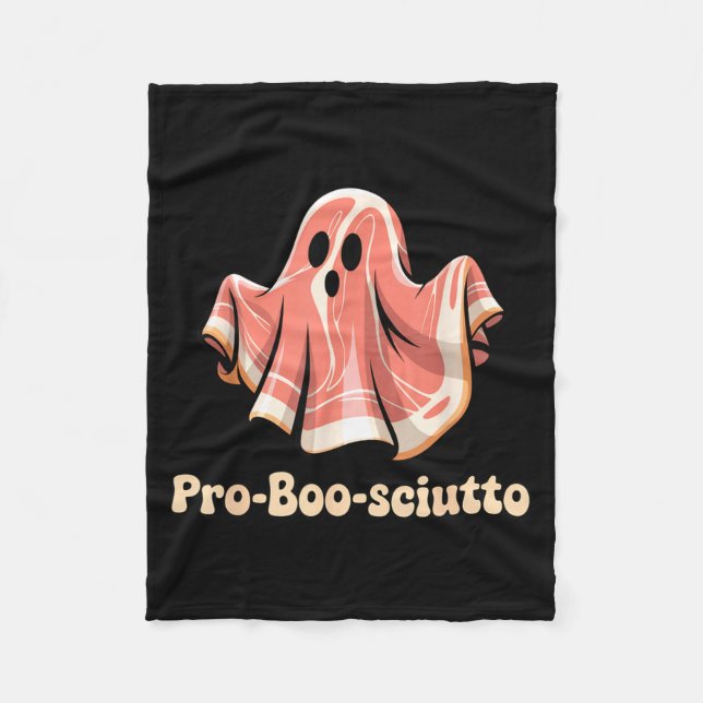 Pro Boo Sciutto Funny Italian Halloween Ghost Pros Fleecefilt (Framsidan)