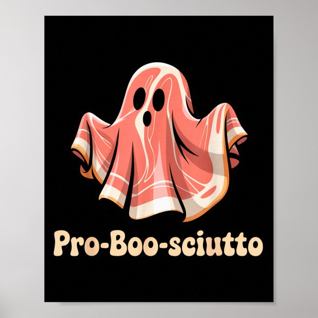 Pro Boo Sciutto Funny Italian Halloween Ghost Pros Poster (Framsidan)