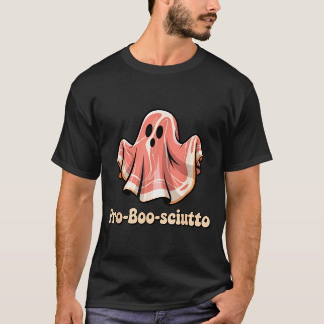 Pro Boo Sciutto Rolig Italiensk Halloween Spöke Pr T Shirt (Framsida)