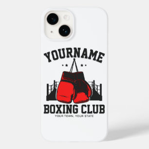 Pro Boxer ADD NAMN Red Handskar Boxing Ring-tränin