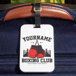 Pro Boxer ADD NAMN Red Handskar Boxing Ring-tränin Bagagebricka