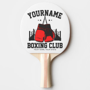 Pro Boxer ADD NAMN Red Handskar Boxing Ring-tränin Pingisracket