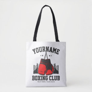 Pro Boxer ADD NAMN Red Handskar Boxing Ring-tränin Tygkasse