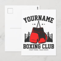 Pro Boxer ADD NAMN Red Handskar Boxing Ring-tränin