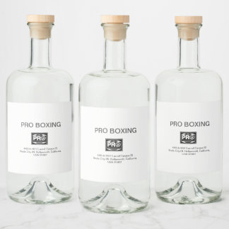 PRO BOXING SPRITFLASKOR ETIKETT