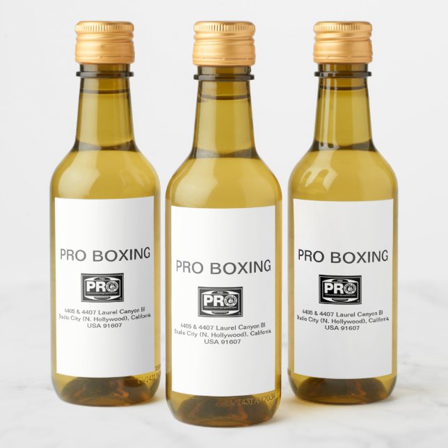 PRO BOXING VINETIKETT (Flaskor)
