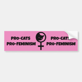 Pro Cats Pro Feminism Bildekal