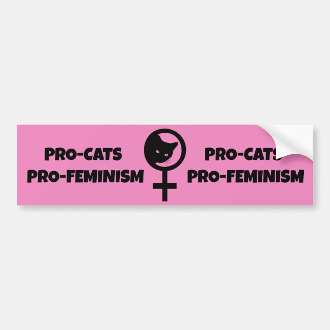 Pro Cats Pro Feminism Bildekal (Framsidan)