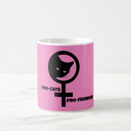 Pro Cats Pro Feminism Kaffemugg