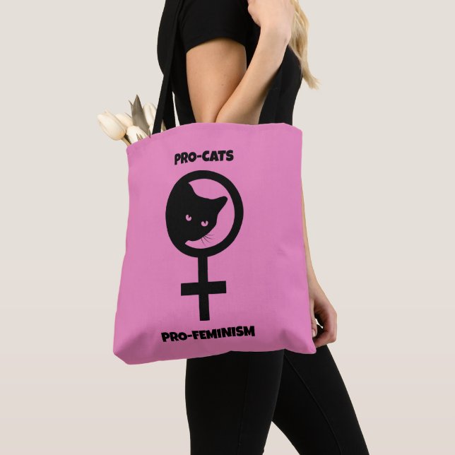 Pro Cats Pro Feminism Tygkasse (Närbild)