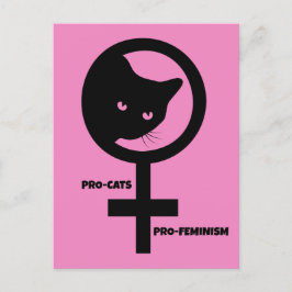 Pro Cats Pro Feminism Vykort