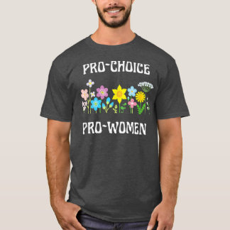 Pro Choce Pro Women Pastel Färg Wildblommor fem T Shirt
