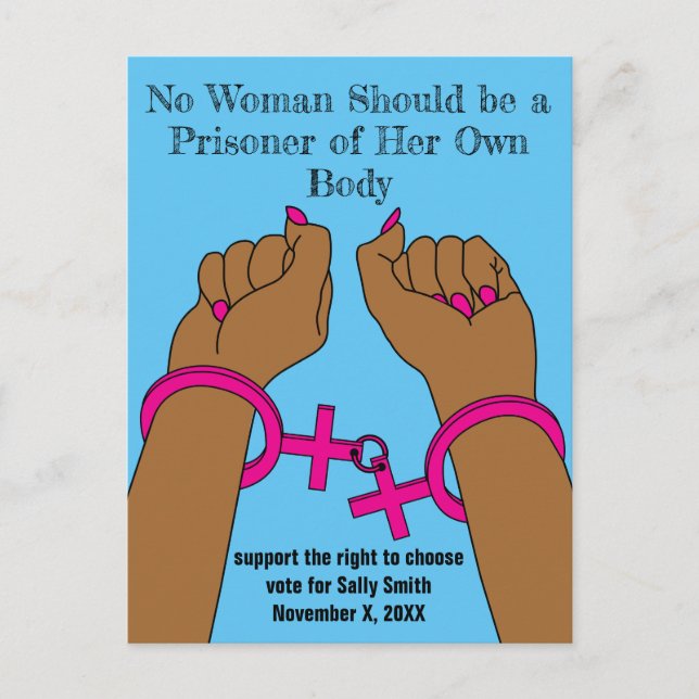 Pro Chock - få ut Mörken för röstautonomi Vykort (Framsida)