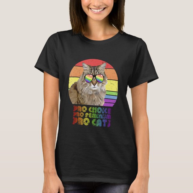 Pro Chocko Feminism Pro Cat Lgbtq Feminist 1 T Shirt (Framsida)