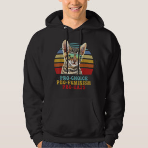Pro Chocko Feminism Pro Katt Kvinnor Höger Femi Hoodie