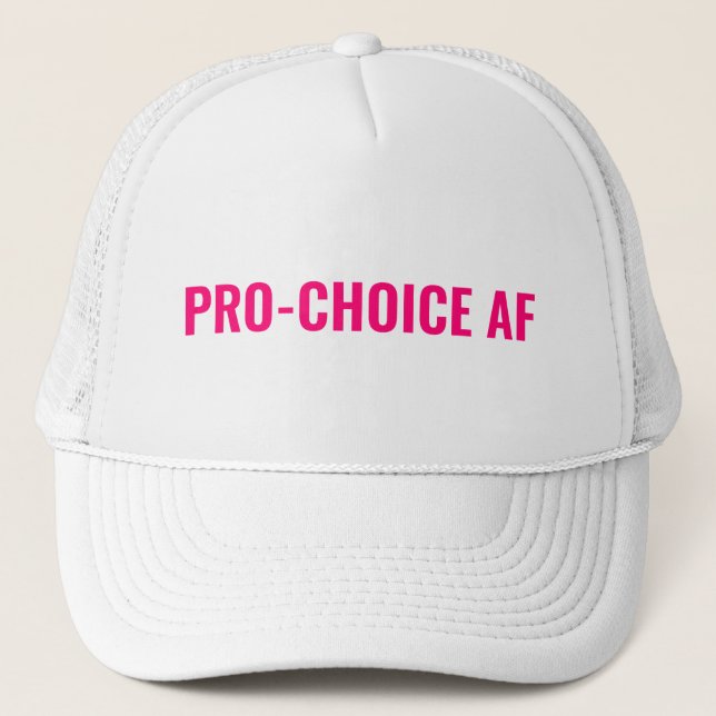 Pro Choice AF-höger för vit abort från shock rosa  Keps (Framsida)