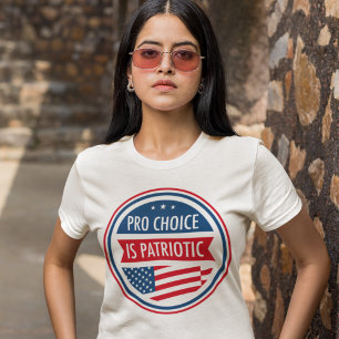 Pro Choice är Patriotic American Women's Freedom T Shirt